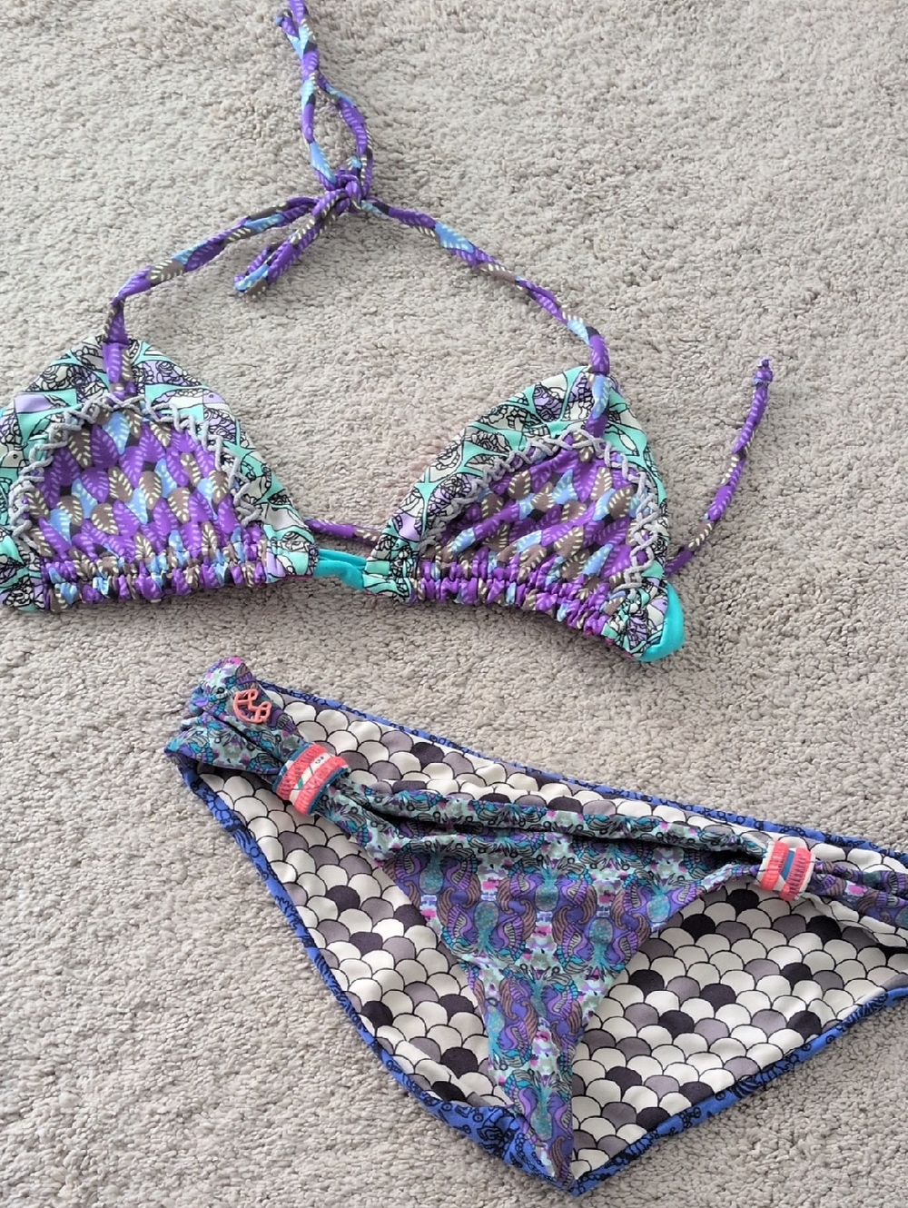 Maaji Reversible Patterned Bikini Set